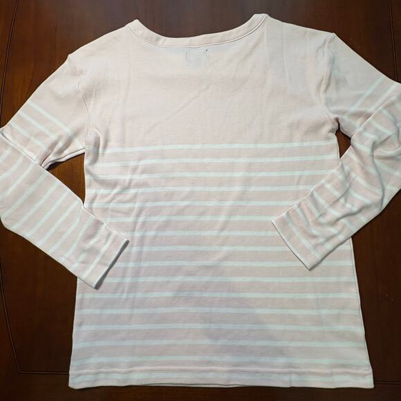 Chaps Pink and White Striped Top Size Large - Picture 5 of 5
